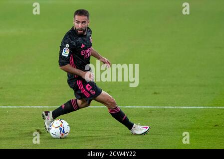 SEVILLA, 26-09-2020. Primera Division Lega di Spagna. LaLiga. Stadio Benito Villamarin. Carvajal (Real Madrid) durante il gioco Real Betis - Real Madrid. Foto: Juan Jose Ubeda/PROSHOTS. Foto Stock