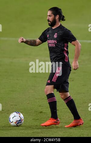 SEVILLA, 26-09-2020. Primera Division Lega di Spagna. LaLiga. Stadio Benito Villamarin. ISCO (Real Madrid) durante il gioco Real Betis - Real Madrid. Foto: Juan Jose Ubeda/PROSHOTS. Foto Stock