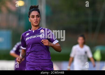 Firenze, Italia. 6 Settembre 2020. Firenze, Italia, 06 Set 2020, Martina Piemonte (Fiorentina Femminile) durante ACF Fiorentina Femminile vs Florentia San Gimignano - Campionato Italiano di Calcio Serie A Donna - Credit: LM/Lisa Guglielmi Credit: Lisa Guglielmi/LPS/ZUMA Wire/Alamy Live News Foto Stock