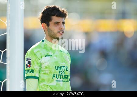 Ajinomoto Field Nishigaoka, Tokyo, Giappone. 27 Settembre 2020. Matheus (Verdy), 27 SETTEMBRE 2020 - Calcio/Calcio : 2020 J2 Lega match tra Tokyo Verdy 1-0 Giravanz Kitakyushu a Ajinomoto Field Nishigaoka, Tokyo, Giappone. Credit: Naoki Morita/AFLO SPORT/Alamy Live News Foto Stock