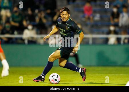 Ajinomoto Field Nishigaoka, Tokyo, Giappone. 27 Settembre 2020. Yoshito Okubo (Verdy), 27 SETTEMBRE 2020 - Calcio : 2020 J2 Lega match tra Tokyo Verdy 1-0 Giravanz Kitakyushu at Ajinomoto Field Nishigaoka, Tokyo, Giappone. Credit: Naoki Morita/AFLO SPORT/Alamy Live News Foto Stock