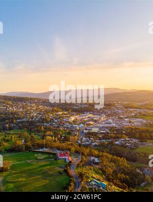 Campo da golf Kingston al tramonto Foto Stock