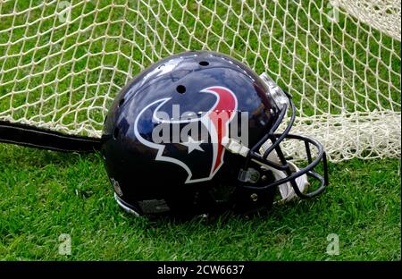 Pittsburgh, Pennsylvania, Stati Uniti. 27 Settembre 2020. Casco Texans durante la Pittsburgh Steelers vs Houston Texans al campo Heinz di Pittsburgh, Pennsylvania. Jason Pohuski/CSM/Alamy Live News Foto Stock