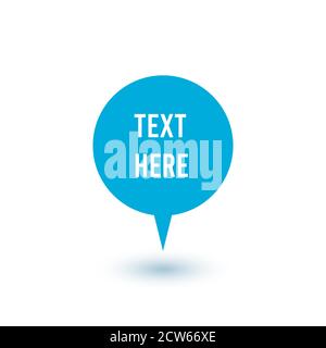 Bolle di testo per testo o citazione illustrazione vettoriale colorata, illustrazione vettoriale stock isolata su sfondo bianco. Illustrazione Vettoriale