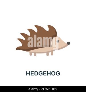 Icona hedgehog. Semplice elemento della collezione autunnale. Icona creativa Hedgehog per il web design, modelli, infografiche e altro ancora Illustrazione Vettoriale
