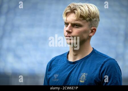 Broendby, Danimarca. 27 Settembre 2020. Tobias Boerkeeiet di Broendby SE visto prima della partita 3F Superliga tra Broendby IF e AC Horsens al Broendby Stadion di Broendby. (Photo Credit: Gonzales Photo/Alamy Live News Foto Stock