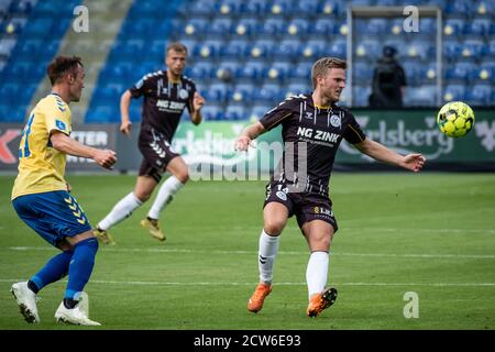 Broendby, Danimarca. 27 Settembre 2020. Jonas Gemmer (14) di Broendby SE visto durante la partita 3F Superliga tra Broendby IF e AC Horsens al Broendby Stadion di Broendby. (Photo Credit: Gonzales Photo/Alamy Live News Foto Stock