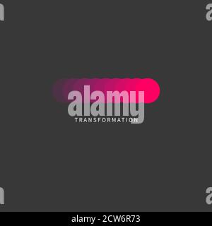 Cambia icona, trasformazione, evoluzione, sviluppo coaching colore logo Illustrazione Vettoriale