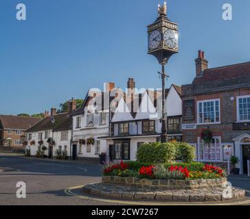 'Jubilee Clock, St. George's Square, Bishop's Waltham' Market Town nell'Hampshire Inghilterra Foto Stock