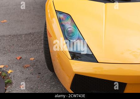 Torrelavega, Spagna - 17 settembre 2020: Lamborghini Gallardo espone alla concentrazione di veicoli super sportivi che si svolgono annualmente nel Foto Stock