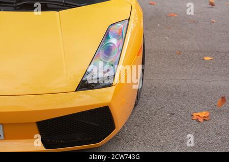 Torrelavega, Spagna - 17 settembre 2020: Lamborghini Gallardo espone alla concentrazione di veicoli super sportivi che si svolgono annualmente nel Foto Stock