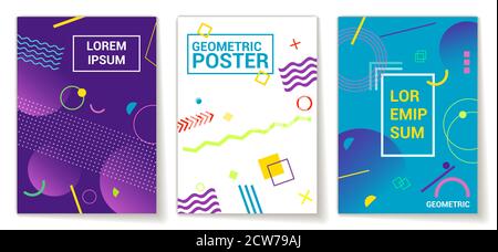 Colore Abstract sfondo geometrico. Poster, banner o copertina. Design moderno e geometrico. Illustrazione Vettoriale