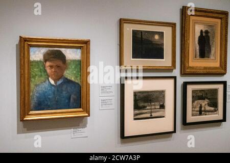 Mostra Felix Feneon al Museum of Modern Art di New York City, USA Foto Stock