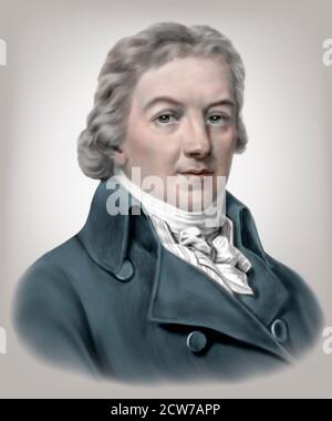 Edward Jenner 1749-1823 ricercatore medico inglese chirurgo scienziato Foto Stock