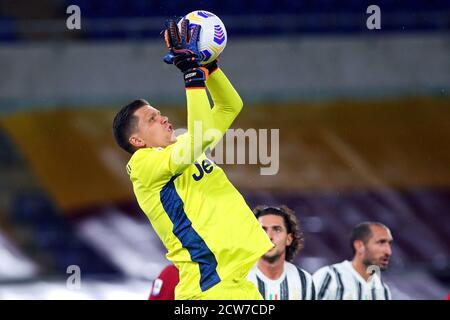 Il portiere della Juventus Wojciech Szczesny durante il campionato italiano Serie UNA partita di calcio tra AS Roma e Juventus FC il 27 settembre 2020 a. Foto Stock