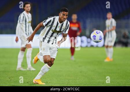 Danilo della Juventus in azione durante il campionato italiano Serie UNA partita di calcio tra AS Roma e Juventus FC il 27 settembre 2020 allo Stadio OL Foto Stock