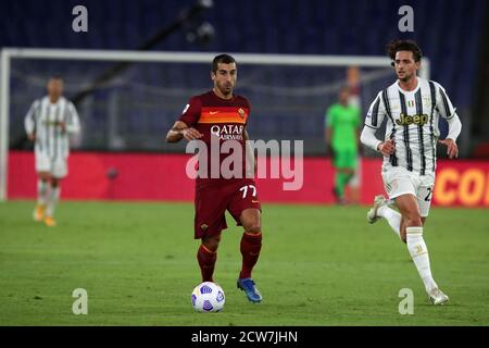 Roma, Italia. 27 Settembre 2020. Henrix Mkhitaryan (Roma) in azione durante la serie A TIM match tra ROMA E Juventus FC Roma allo Stadio Olimpico il 27 settembre 2020 a Roma.COME Roma e Juventus FC sortano da 2-2 nel secondo round della serie A 2020/2021 (Photo by Giuseppe fama/Pacific Press/Sipa USA) Credit: Sipa USA/Alamy Live News Foto Stock