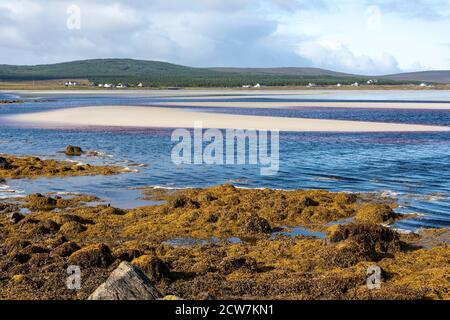 Traigh Vallay sull'Isola di North Uist Foto Stock