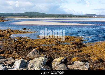 Traigh Vallay sull'Isola di North Uist Foto Stock