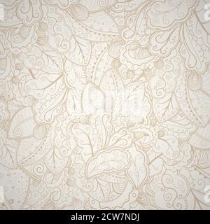 Sfondo floreale astratto disegnato a mano. Illustrazione Vettoriale