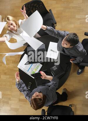 Vista sul personale della reception Foto Stock