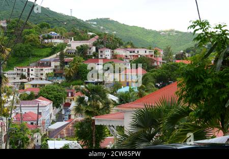 Città storica di Charlotte Amalie a Saint Thomas Island, Isole Vergini statunitensi, Stati Uniti Foto Stock