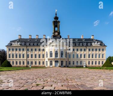 Wermsdorf, Sassonia / Germania - 11 settembre 2020: Il castello di Hubertusburg in Sassonia Foto Stock