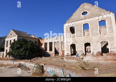 28/09/2020 il depresso stabilimento San Joaquin di Nerja, Malaga, Spagna. Originariamente proprietà del Marchese di Tous, questa fabbrica è stata costruita nel 1884 da un Foto Stock