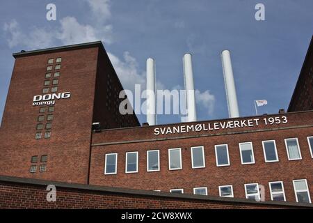 Svanemøllevaerket, un calore e la stazione di alimentazione in Copenhagen DANIMARCA- 2008 Foto Stock