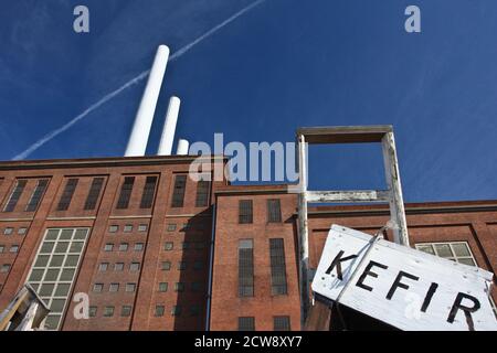 Svanemøllevaerket, un calore e la stazione di alimentazione in Copenhagen DANIMARCA- 2008 Foto Stock