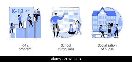 Illustrazioni vettoriali astratte del concetto del programma di formazione. Illustrazione Vettoriale
