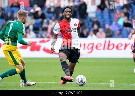 Leroy Fer durante la partita di Eredivisie Feyenoord-ADO Den Haag il settembre 27 2020 a Rotterdam Netherlands Credit: SCS/Sander Chamid/AFLO/Alamy Live News Foto Stock