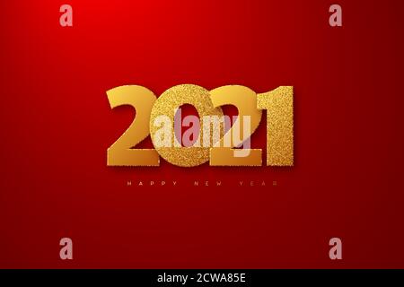 2021 cartello di Capodanno. Illustrazione Vettoriale
