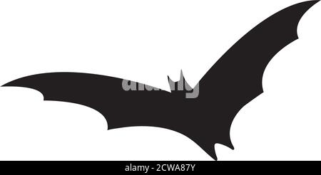 BAT Flying Icon disegno modello vettore isolato illustrazione Illustrazione Vettoriale