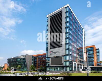 L'edificio Vijay Patel per l'arte e il design presso la De Montfort University di Leicester, Inghilterra Foto Stock