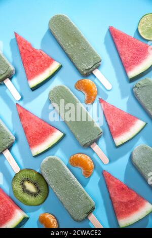 Fette di frutta e Possicola Foto Stock