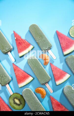 Fette di frutta e Possicola Foto Stock