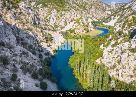 Canyon del fiume Krupa Foto Stock