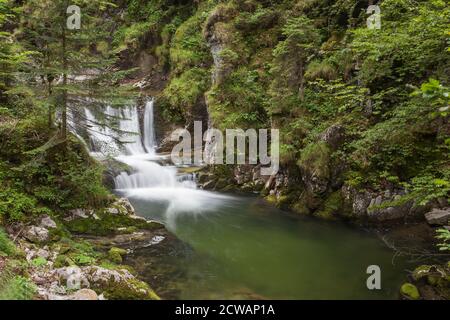 Rottach-Cascate, vicino al lago Tegernsee in alta Baviera, Germania, Europa, Foto Stock