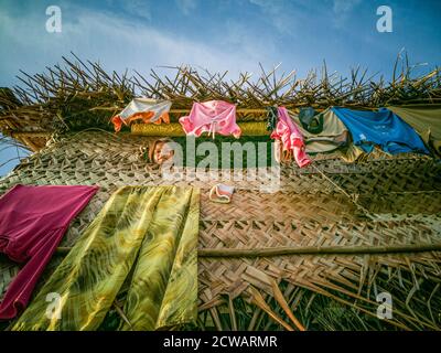 Zingaro marino nomade intorno all'isola in Semporna, Sabah, Malesia, Borneo. Foto Stock