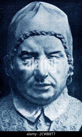 Busto di Papa Benedetto XIV (1675 - 1758), nato Prospero Lorenzo Lambertini, è stato capo della Chiesa cattolica dal 17 agosto 1740 alla sua morte nel 1758 Foto Stock