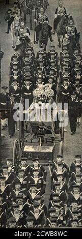 Fotografia scattata durante la processione funeraria di Edoardo VIII Foto Stock