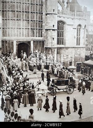 Fotografia scattata durante la processione funeraria di stato di Giorgio V. Foto Stock