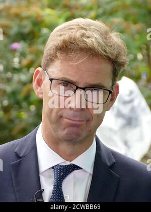 Tobias Ellwood (1966), politico e autore del Partito conservatore britannico. Servì nelle giubbotti verdi reali e raggiunse il grado di capitano. Attualmente ricopre la carica di membro del Parlamento per Bournemouth East e ha ricoperto la carica di ministro del governo britannico presso il Ministero della Difesa dal 2017 al 2019. Foto Stock