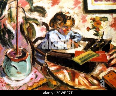 Little Schoolgirl', 1907. Artista: Henri Victor Gabriel le Fauconnier. Henri (Hesdin, 1881-1946) è stato un pittore cubista francese. Foto Stock