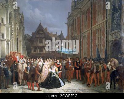 Duchessa di Montpensier', 1864. Artista: Ary Scheffer. Center Scheffer Scheffer Scheffer (1795-1858) è stato un . Era conosciuto soprattutto per il suo lavoro basato sulla letteratura, con dipinti basati sulle opere di Dante, Goethe e Lord Byron, oltre a soggetti religiosi. Foto Stock