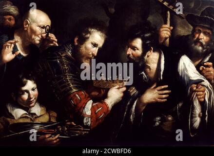 Alessandro il Grande Restauro il Trono usurpato da Abdolomino', XVII secolo da Bernardo Strozzi. Da una collezione privata. Foto Stock