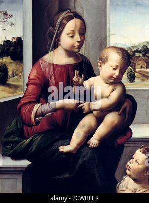 Madonna col Bambino con il giovane San Giovanni Battista' di fra Bartolomeo, c1497. Dal Metropolitan Museum of Art, New York. Foto Stock