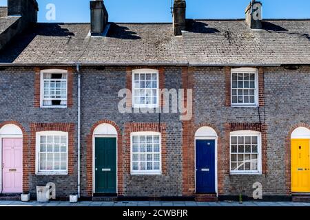 Alloggio a schiera in High Street, Lewes, East Sussex, Regno Unito. Foto Stock