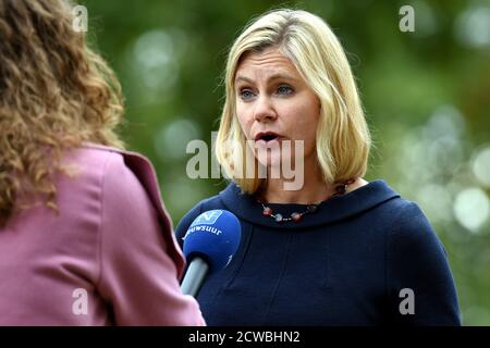 Fotografia di Justine Greening (1969-) ex politico britannico che ha servito come Segretario di Stato per l'istruzione dal 2016 al 2018 e come membro del Parlamento per Putney dal 2005 al 2019. Foto Stock